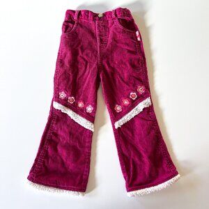 Vintage 2000s Y2K Strawberry Shortcake Berry Wear Corduroy Floral Embroidered 3T